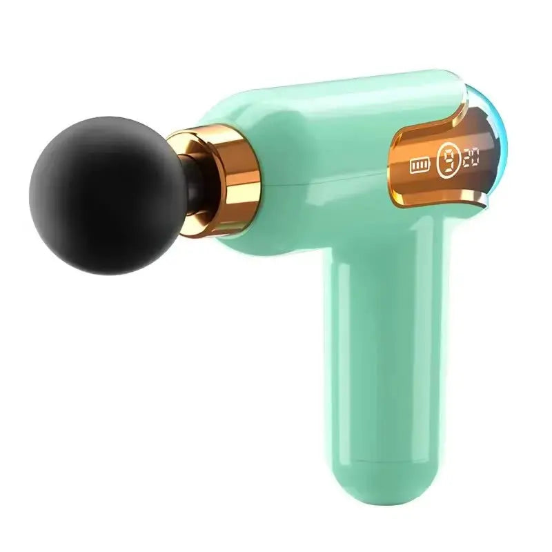 LC002 Green Portable Massage Gun - Deep Tissue Muscle Massager with 4 Heads and 9 Speed Settings Wholesale Hub