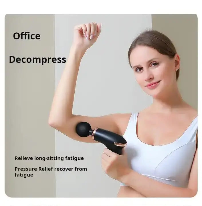 Classic Black Massage Gun - 6-Speed Deep Tissue Massager with 4 Professional Massage Heads Wholesale Hub