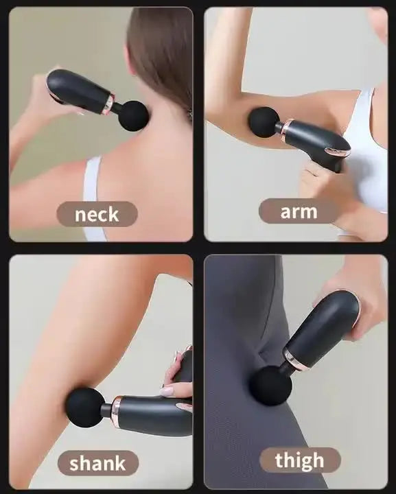 Green Massage Gun - 6-Speed Deep Tissue Massager with 4 Professional Massage Heads Wholesale Hub