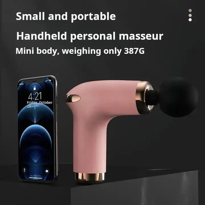 Classic White Massage Gun - 6-Speed Deep Tissue Massager with 4 Professional Massage Heads Wholesale Hub