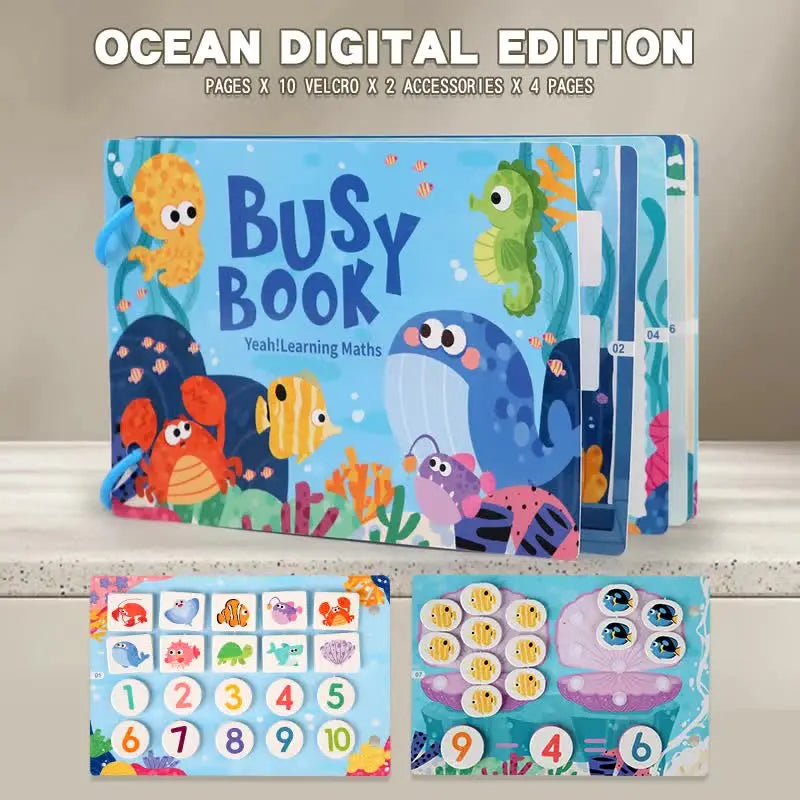 Themed Busy Book Set - Educational Activity Books for Preschool Learning (Farm, Vehicles, Dinosaurs, Ocean, and Forest,5 books in total) Wholesale Hub