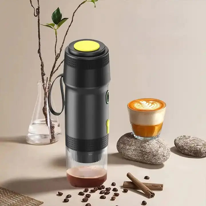 Black Portable Fully Automatic Espresso Coffee Machine - Universal 3-in-1 Capsule, Coffee Powder & Espresso Maker Wholesale Hub
