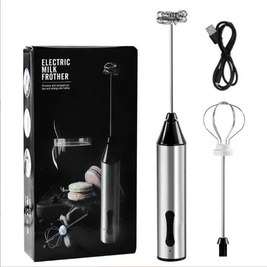 Rechargeable Electric Milk Frother, Handheld Foam Maker, Coffee Frothing Wand, Whisk for Milk, Coffee, and Baking Wholesale Hub