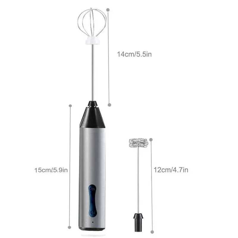 Rechargeable Electric Milk Frother, Handheld Foam Maker, Coffee Frothing Wand, Whisk for Milk, Coffee, and Baking Wholesale Hub