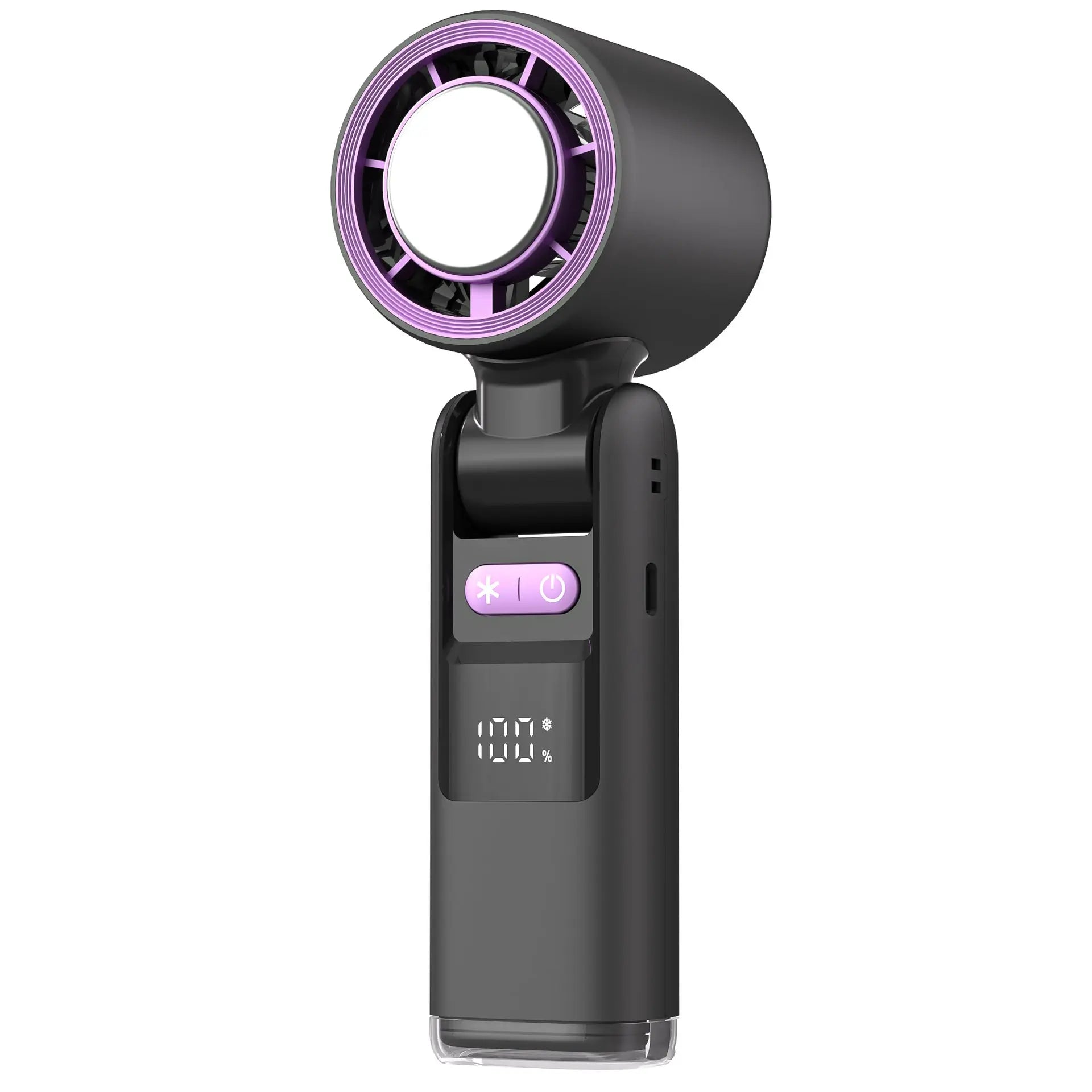 Black Portable Handheld High-Speed Cooling Fan - Perfect for Outdoor Camping Wholesale Hub