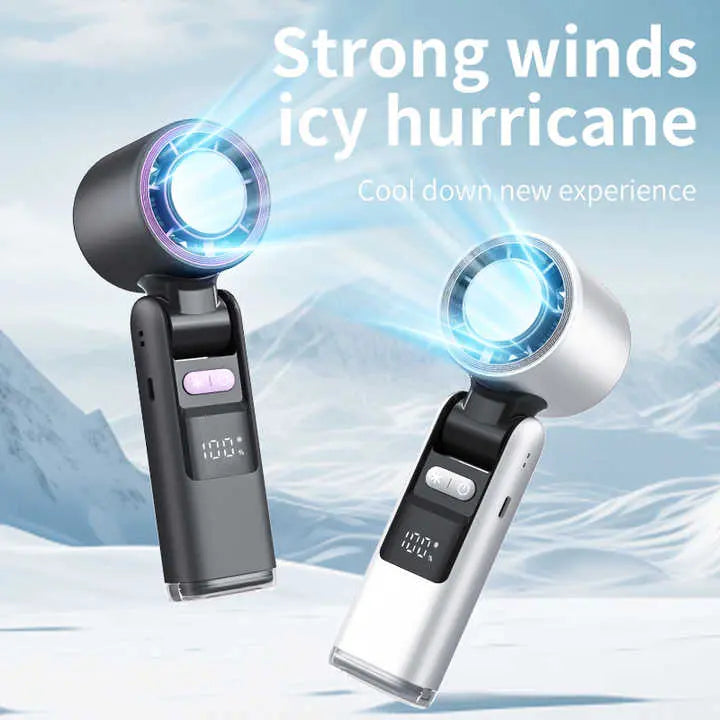 Black Portable Handheld High-Speed Cooling Fan - Perfect for Outdoor Camping Wholesale Hub