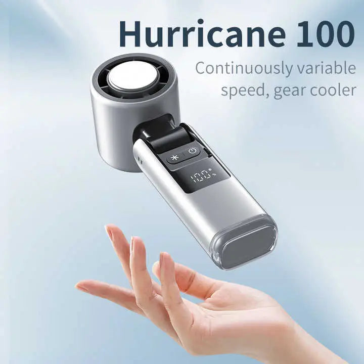 Black Portable Handheld High-Speed Cooling Fan - Perfect for Outdoor Camping Wholesale Hub