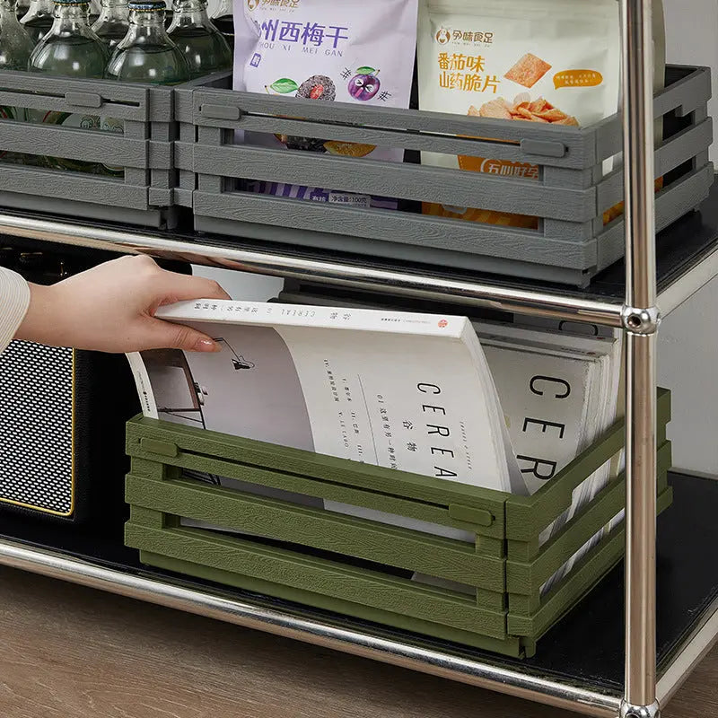 Green Foldable Industrial Storage Crates - Portable Outdoor Collapsible Storage Box for Home and Travel Wholesale Hub