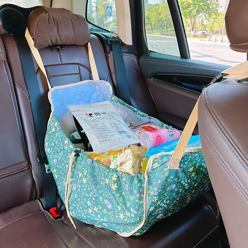 Green Car Back Seat Organizer Hammock - Portable Storage Solution Wholesale Hub