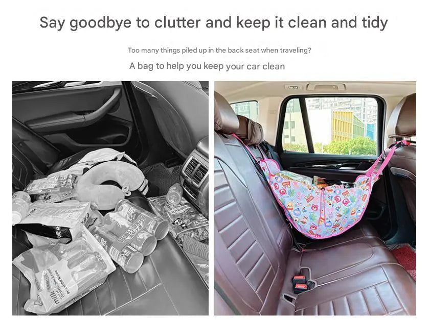 Green Car Back Seat Organizer Hammock - Portable Storage Solution Wholesale Hub