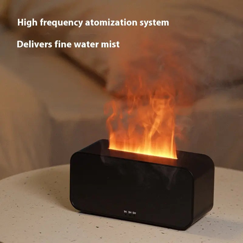 White Timing Simulation Aroma Diffuser Usb Household Flame Humidifier Aromatherapy Machine Spray Air Flame Humidifier Diffuser Wholesale Hub