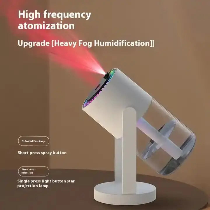 White Starry Sky Projection Humidifier – USB Ultrasonic Car and Home Air Humidifier, Mist Diffuser for Hydration Wholesale Hub