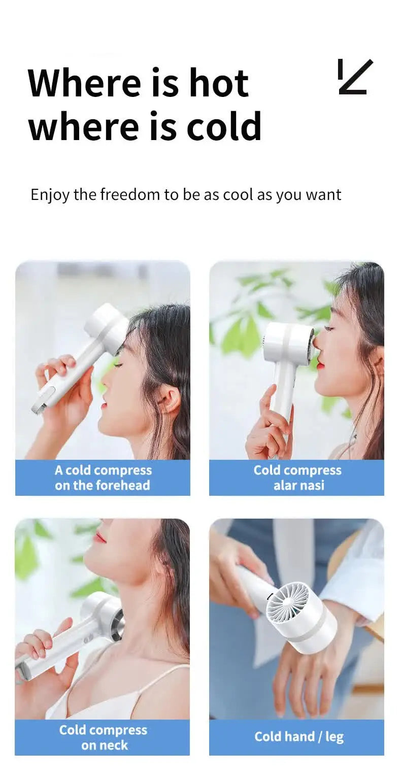 Black Outdoor Handheld Cooling Fan - Mini Macaron Portable Desk Fan with Carabiner, Ideal for Home, Travel, and Hiking Wholesale Hub