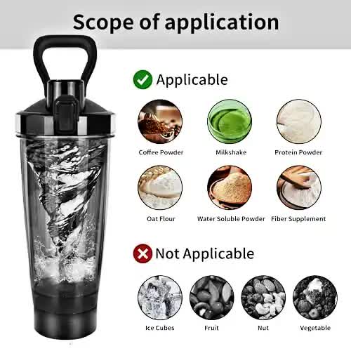 Pink Portable Electric Shaker Bottle without LED Light, 550ml Sports Protein Mixer Cup for Gym and Travel Wholesale Hub