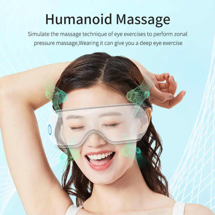 Pink Air Compression Eye Massager, Heated Eye Massager with Vibration & Bluetooth Music, Portable Eye Care Device Wholesale Hub