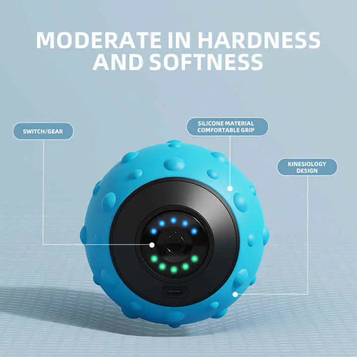Black Vibrating Massage Ball - Deep Tissue Muscle Relaxation & Recovery Tool - Portable Electric Massager with USB Rechargeable Design Wholesale Hub
