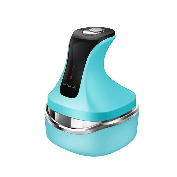 Blue Rechargeable Electric Scalp Massager with Adjustable Speeds and LED Therapy Wholesale Hub