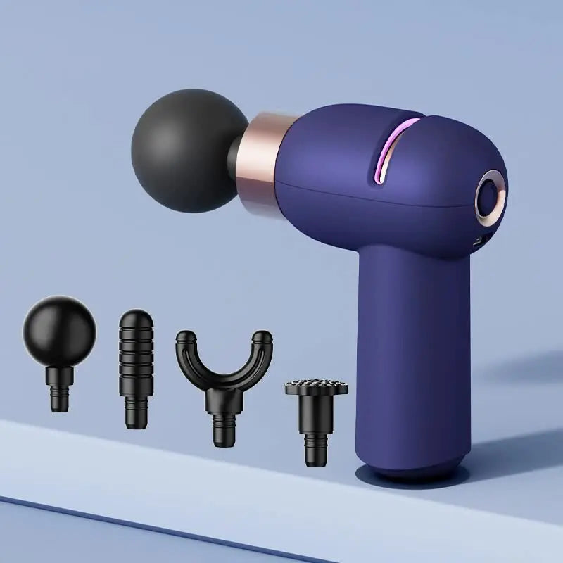 LC-005-Purple Portable Mini Massage Gun - Quiet Muscle Massager with 6 Speeds Wholesale Hub