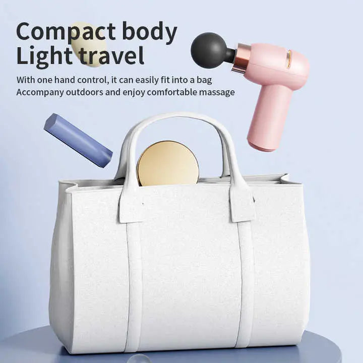 LC-005-Purple Portable Mini Massage Gun - Quiet Muscle Massager with 6 Speeds Wholesale Hub
