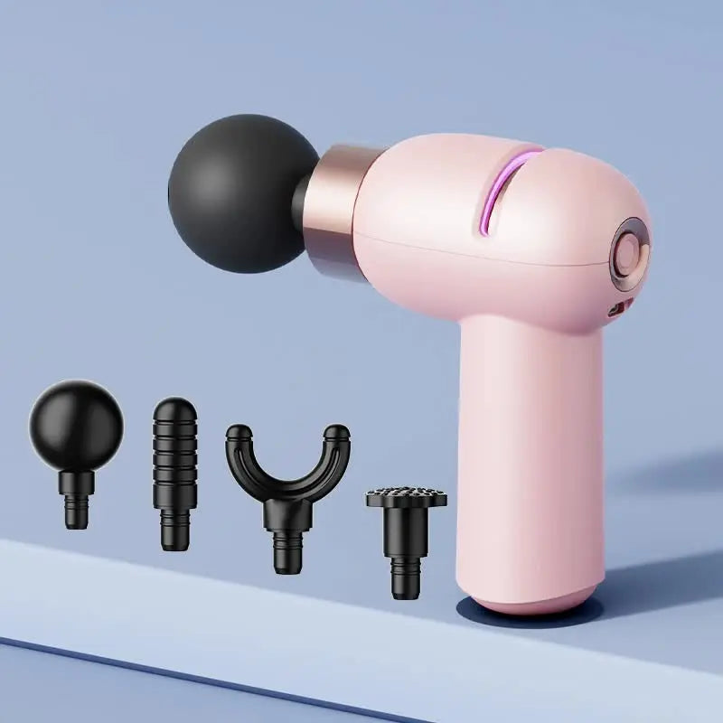 LC-005-Pink Portable Mini Massage Gun - Quiet Muscle Massager with 6 Speeds Wholesale Hub