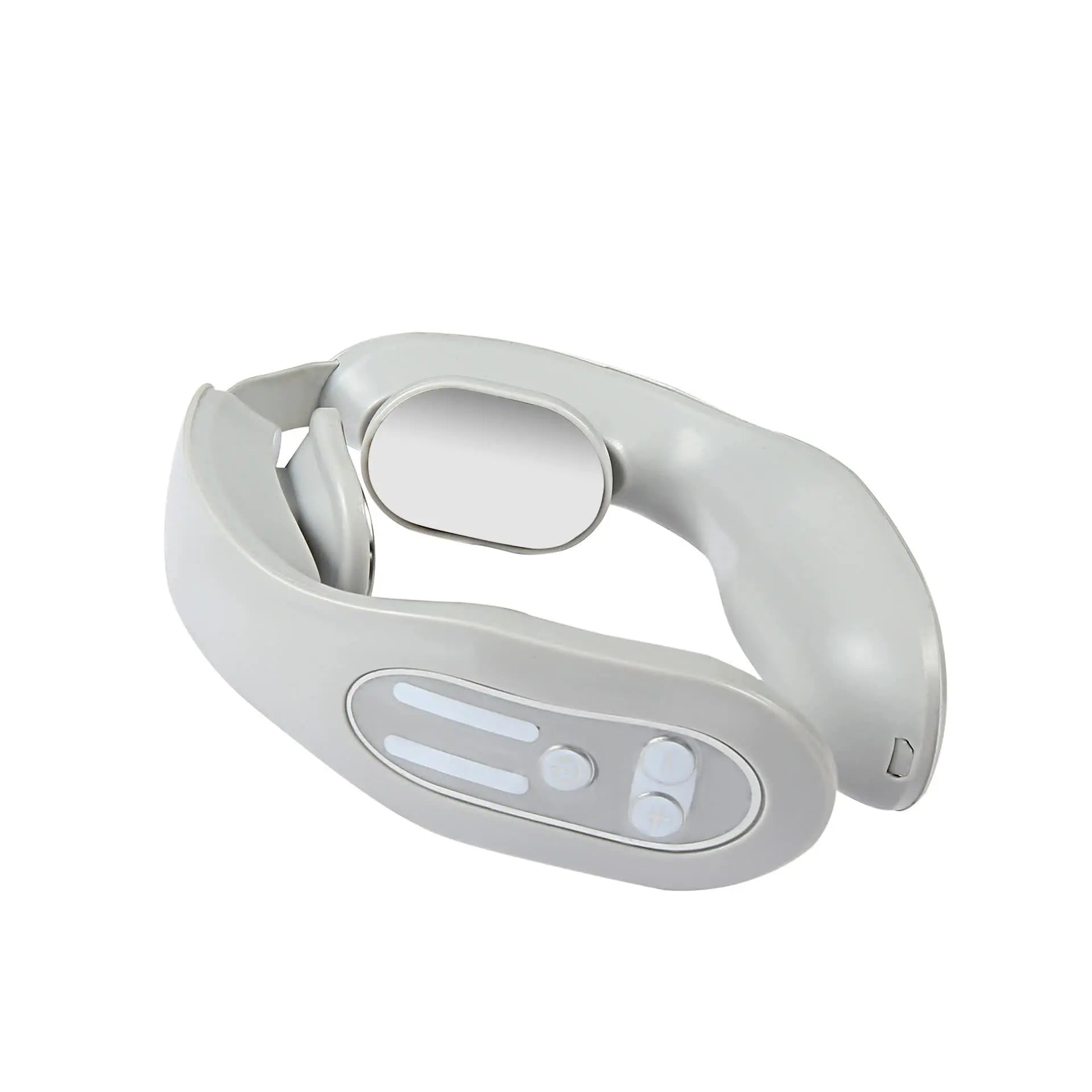 Gray 12-Level Intelligent Neck Massager with Heating Function - Pain Relief and Relaxation Wholesale Hub