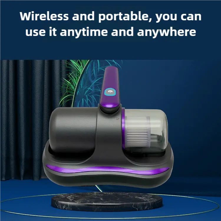 Blue Handheld Dust Mite Vacuum Cleaner - Cordless, High Suction Power, USB Rechargeable Wholesale Hub