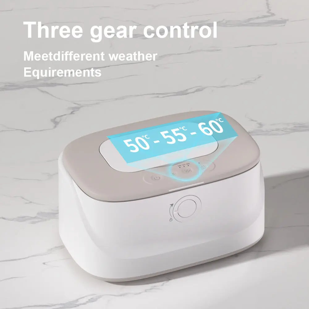 Grey USB-Powered Baby Wet Wipes Warmer - Portable and Adjustable Heating Wholesale Hub