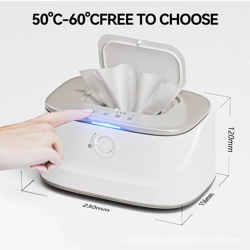 Grey USB-Powered Baby Wet Wipes Warmer - Portable and Adjustable Heating Wholesale Hub