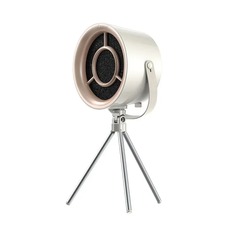 White Portable Retro-Style Desktop Air Purifier with Tripod Stand Wholesale Hub