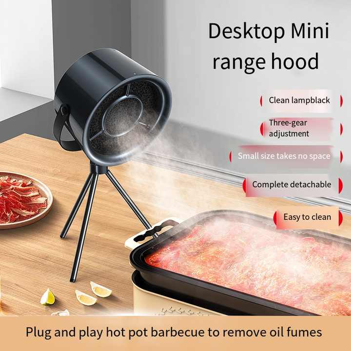 White Portable Retro-Style Desktop Air Purifier with Tripod Stand Wholesale Hub