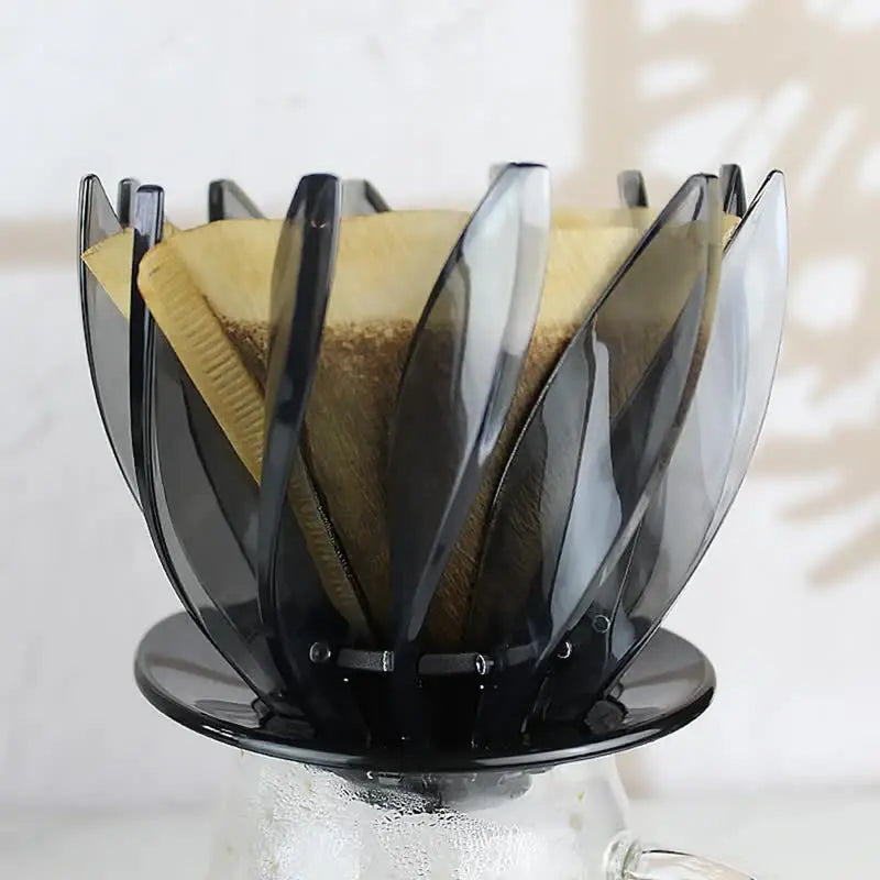 V60 Pour Over Coffee Dripper - Heat Resistant Brew Filter Cone - Purple(White Base) Wholesale Hub