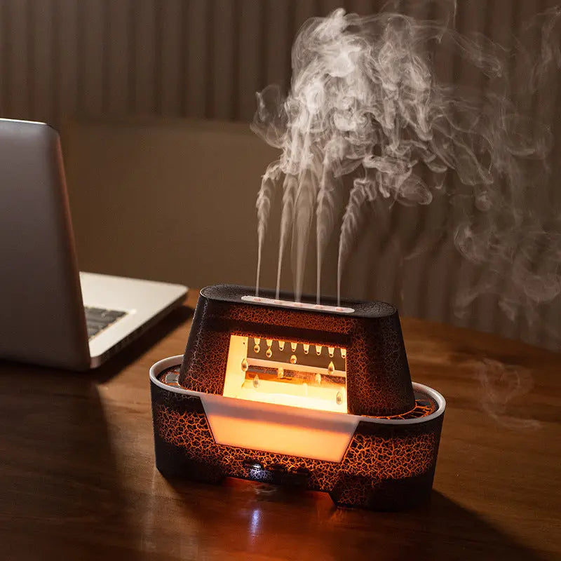 Black 300ml Ultrasonic Aroma Diffuser with Cracked Light Design - Cool Mist Humidifier for Home and Office Wholesale Hub