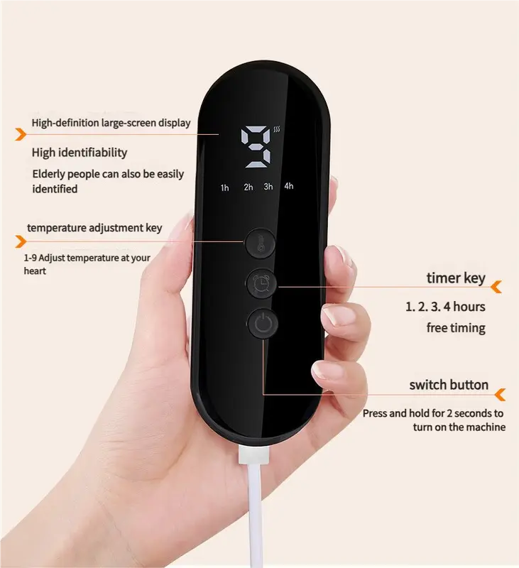 Premium Electric Foot Warmer - Fast Heating Pad with 9 Temperature Levels & 4 Timer Settings, Ultra-Soft Washable Lining for Home & Office Wholesale Hub