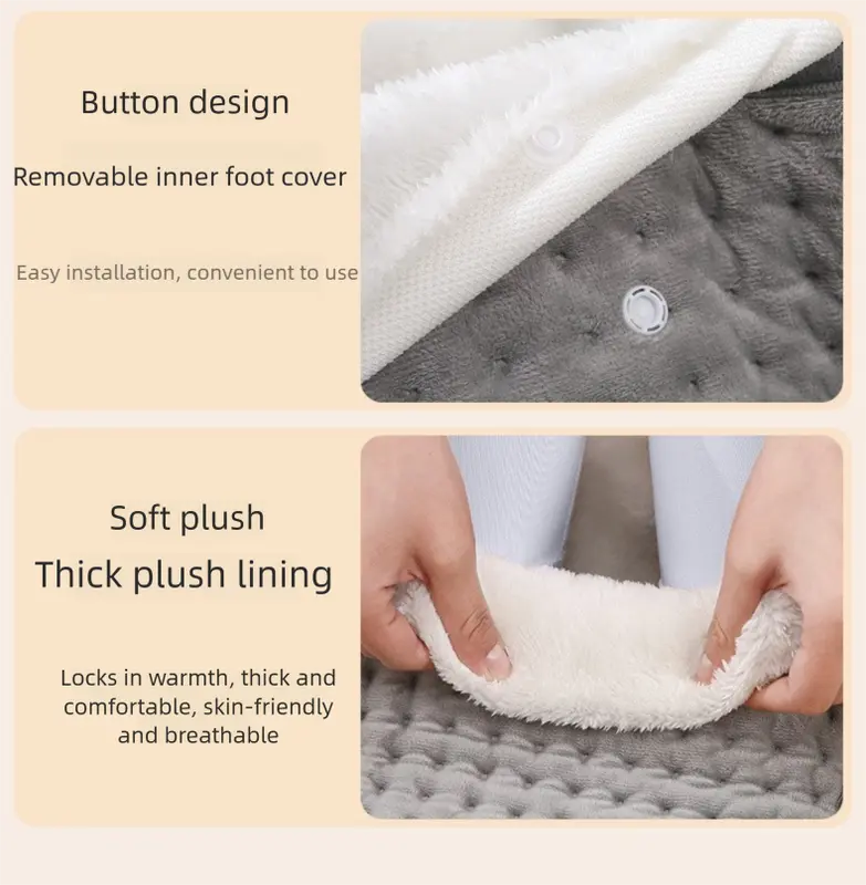Premium Electric Foot Warmer - Fast Heating Pad with 9 Temperature Levels & 4 Timer Settings, Ultra-Soft Washable Lining for Home & Office Wholesale Hub