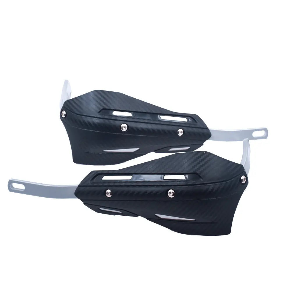 Professional Universal Motorcycle Handguards for Honda CC110 Cross Cub - Heavy Duty Aluminum Alloy Anti-Collision Brush Guards, Carbon Fiber Style Handlebar Protectors for Dirt Bikes and Off-Road Motorcycles - 1 Pair—Black Wholesale Hub