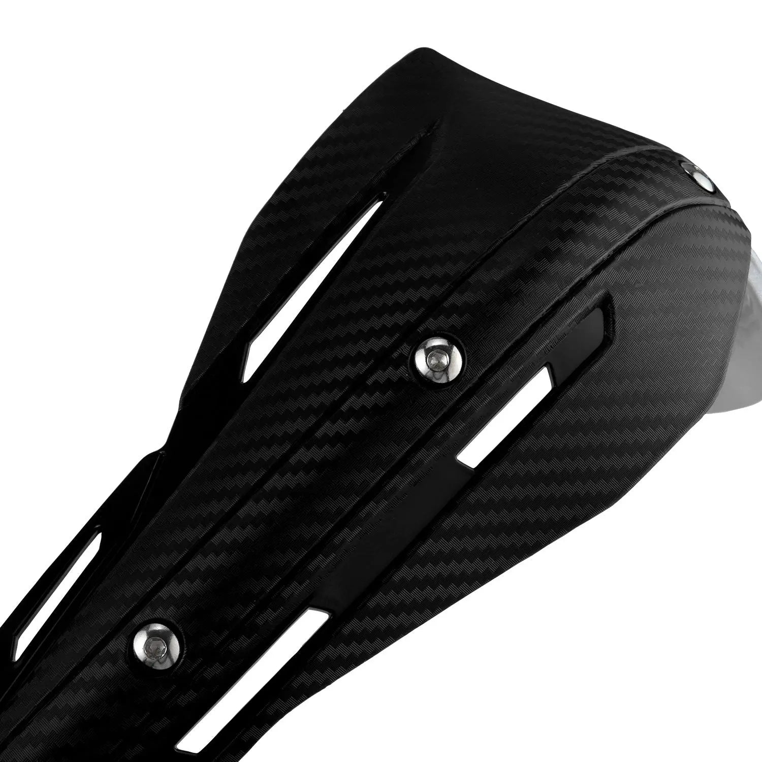 Professional Universal Motorcycle Handguards for Honda CC110 Cross Cub - Heavy Duty Aluminum Alloy Anti-Collision Brush Guards, Carbon Fiber Style Handlebar Protectors for Dirt Bikes and Off-Road Motorcycles - 1 Pair—Red Wholesale Hub