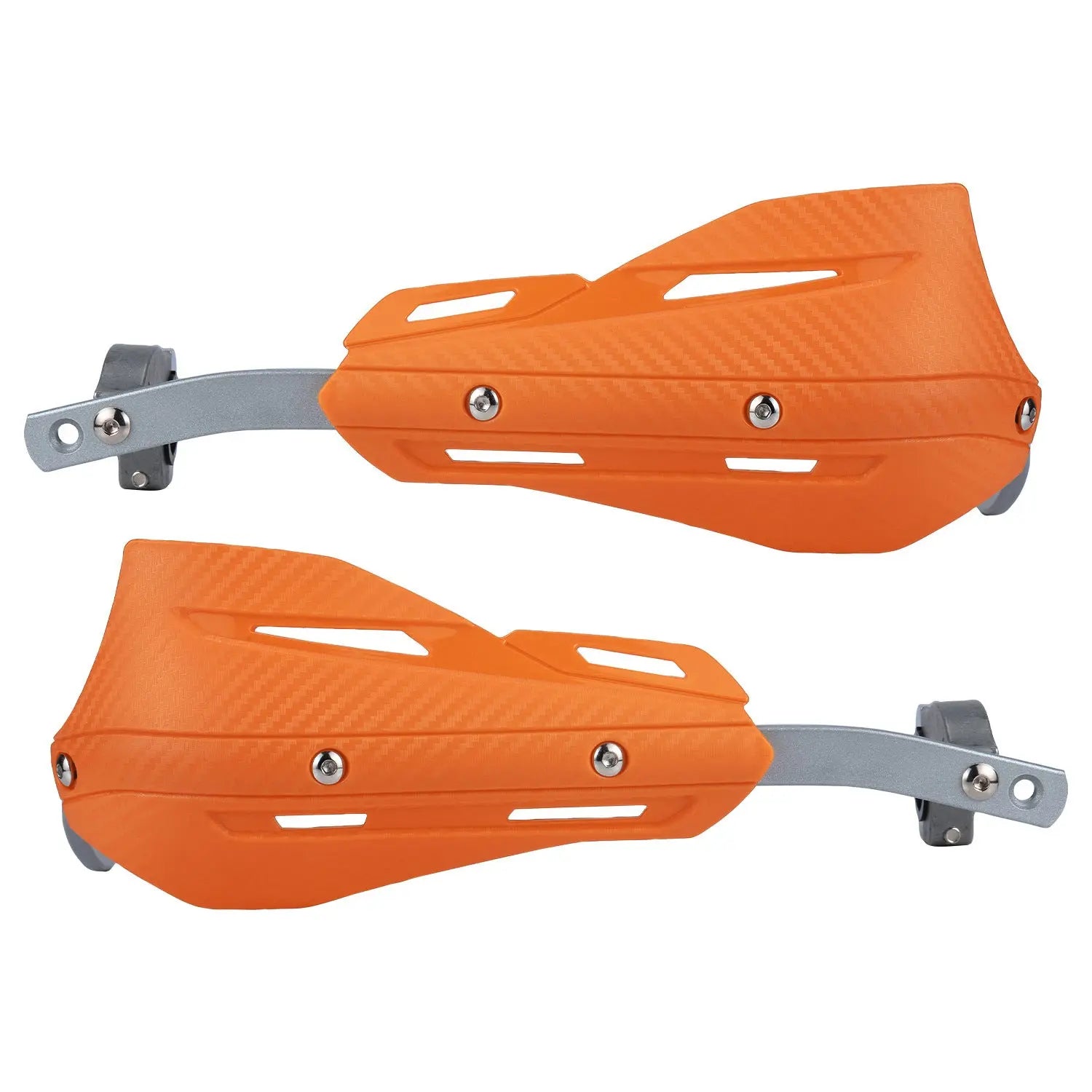 Professional Universal Motorcycle Handguards for Honda CC110 Cross Cub - Heavy Duty Aluminum Alloy Anti-Collision Brush Guards, Carbon Fiber Style Handlebar Protectors for Dirt Bikes and Off-Road Motorcycles - 1 Pair—Orange Wholesale Hub