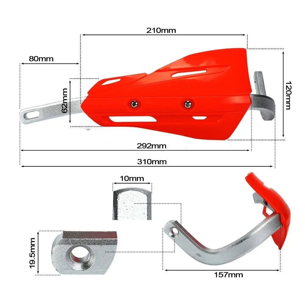 Professional Universal Motorcycle Handguards for Honda CC110 Cross Cub - Heavy Duty Aluminum Alloy Anti-Collision Brush Guards, Carbon Fiber Style Handlebar Protectors for Dirt Bikes and Off-Road Motorcycles - 1 Pair—Orange Wholesale Hub