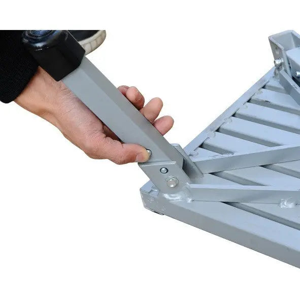 Heavy Duty Aluminum Folding Step Stool - Portable RV Platform and Work Bench with Non-Slip Surface - Collapsible Multi-Purpose Step for Camping, Home, and Outdoor Use Wholesale Hub