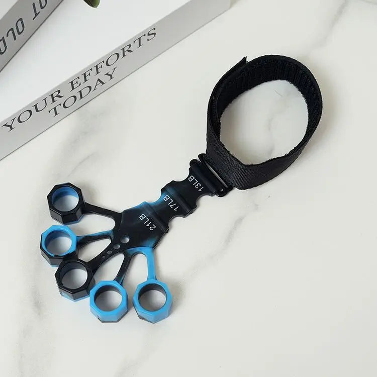 10 pcs Blue Finger Exerciser and Hand Strengthener - Adjustable Silicone Grip Strength Trainer for Physical Therapy, Athletes and Musicians - 13LB to 21LB Resistance Levels Wholesale Hub