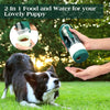Dark Blue 2-in-1 Portable Dog Water Bottle and Food Container - Leaf-Shaped Silicone Travel Bowl for Pets, Leak-Proof Outdoor Dispenser for Walking, Hiking and Traveling, 330ml Capacity Wholesale Hub