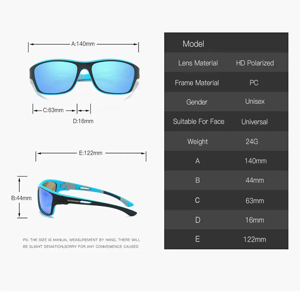 2 pcs Stylish Polarized Sports Sunglasses - UV Protection, Lightweight, Ideal for Fishing & Outdoor Activities Wholesale Hub