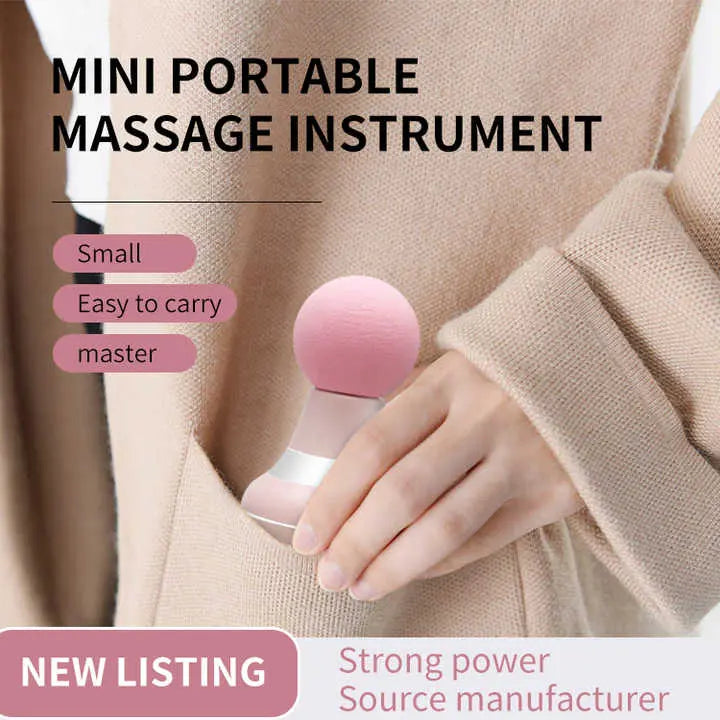 2 Pcs Grey And Green Mini Massage Gun - 6-Speed Muscle Relaxer, USB Rechargeable, Portable Fascia Massager for Home Use Wholesale Hub