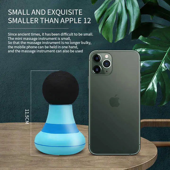 2 Pcs Grey And Green Mini Massage Gun - 6-Speed Muscle Relaxer, USB Rechargeable, Portable Fascia Massager for Home Use Wholesale Hub