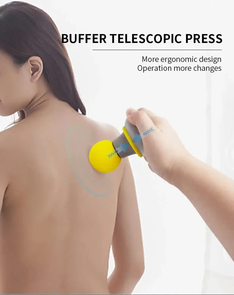 2 Pcs Grey And Green Mini Massage Gun - 6-Speed Muscle Relaxer, USB Rechargeable, Portable Fascia Massager for Home Use Wholesale Hub