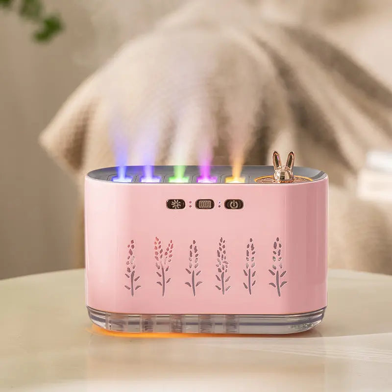 Pink Dynamic Color Changing Humidifier - Sound Control & Auto Shut-Of Wholesale Hub