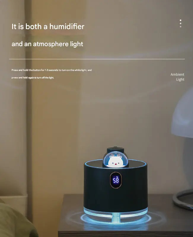 White Astronaut Humidifier with LED Night Light - Whisper Quiet for Bedroom Wholesale Hub