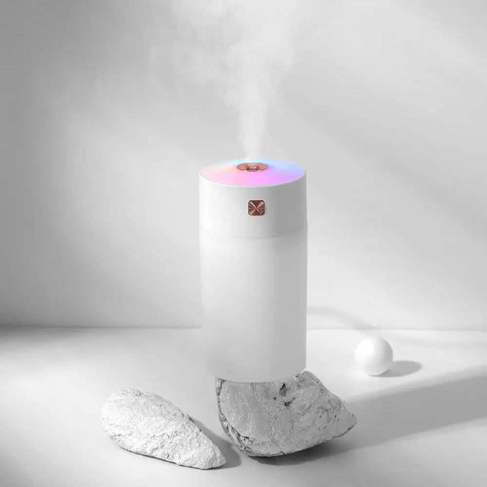 White 300ml USB Air Humidifier - Quiet Mini Humidifier for Bedroom, Office, Car Wholesale Hub