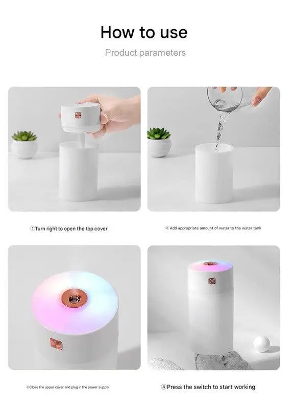 Gray 300ml USB Air Humidifier - Quiet Mini Humidifier for Bedroom, Office, Car Wholesale Hub
