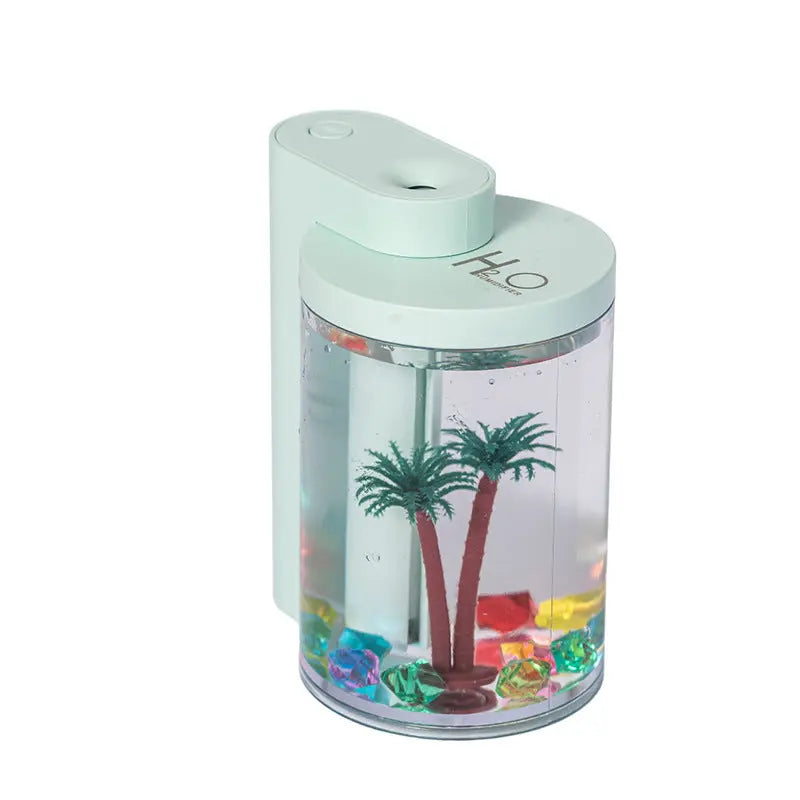 Green Mini USB Micro Landscape Humidifier - 260ml Cool Mist Maker with LED Light Wholesale Hub
